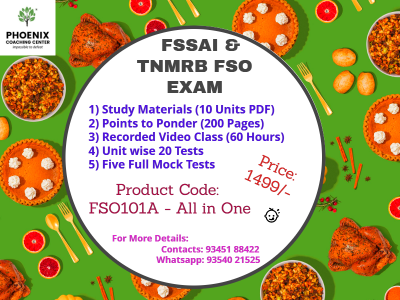 TNMRB FSO Exam 2025-26 >> Food Safety Officer exam - All In One